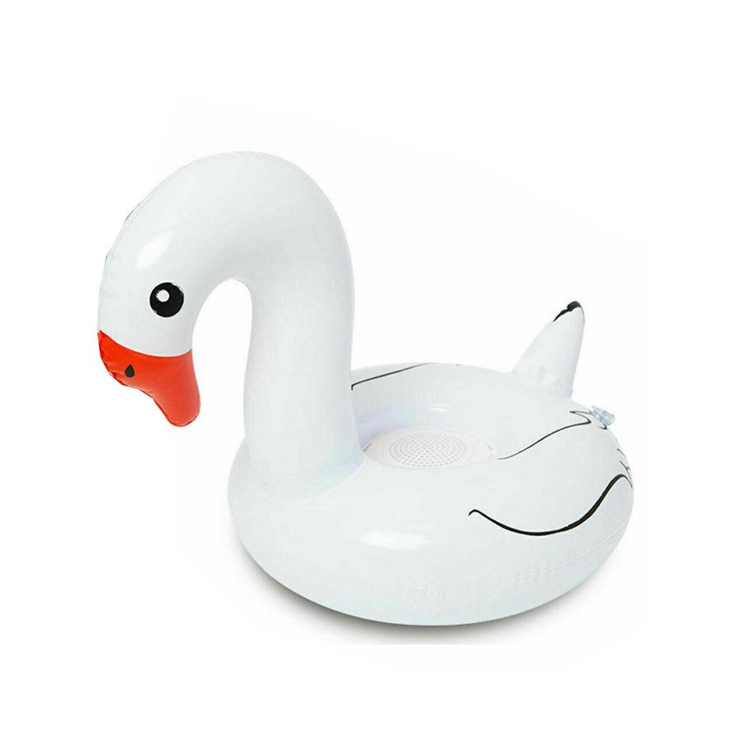 Soundz Waterproof Inflatable Flamingo Bluetooth Speaker – Floating Wireless Speaker for Bath & Pool, White