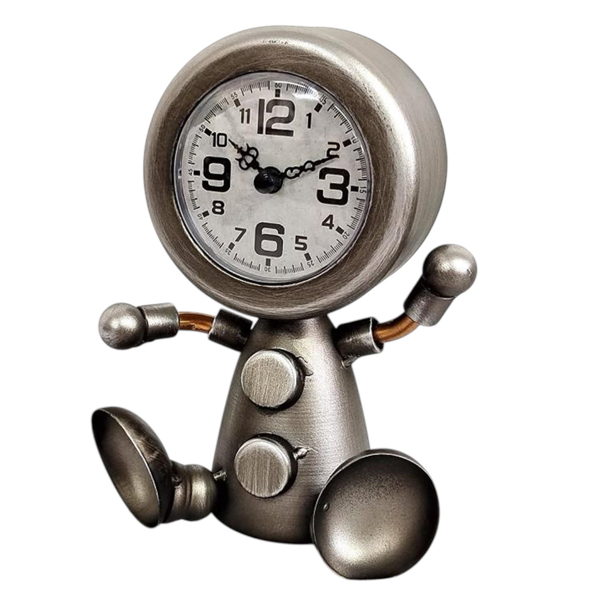 Silent Sweep Figure Mantel Clock – Fun, Modern Tabletop Clock for Kids' Room, Living Room or Office