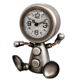 Silent Sweep Figure Mantel Clock – Fun, Modern Tabletop Clock for Kids' Room, Living Room or Office