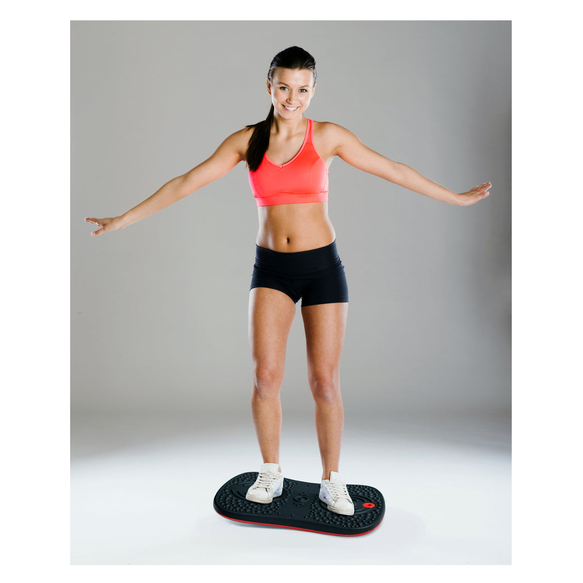 AFS-TEX Anti-Microbial Wobble Balance Board for Standing Desks – Core Strength and Posture, 35 x 50cm, Black (Pallet of 120)