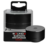 Soundz Portable Wireless Bluetooth Speaker with Metal Casing, Hands-Free Support & Blue LED Light, Black