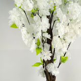 Botanik UK Artificial White Cherry Blossom Tree, 150cm – Fully Assembled Faux Blossom Tree in Pot