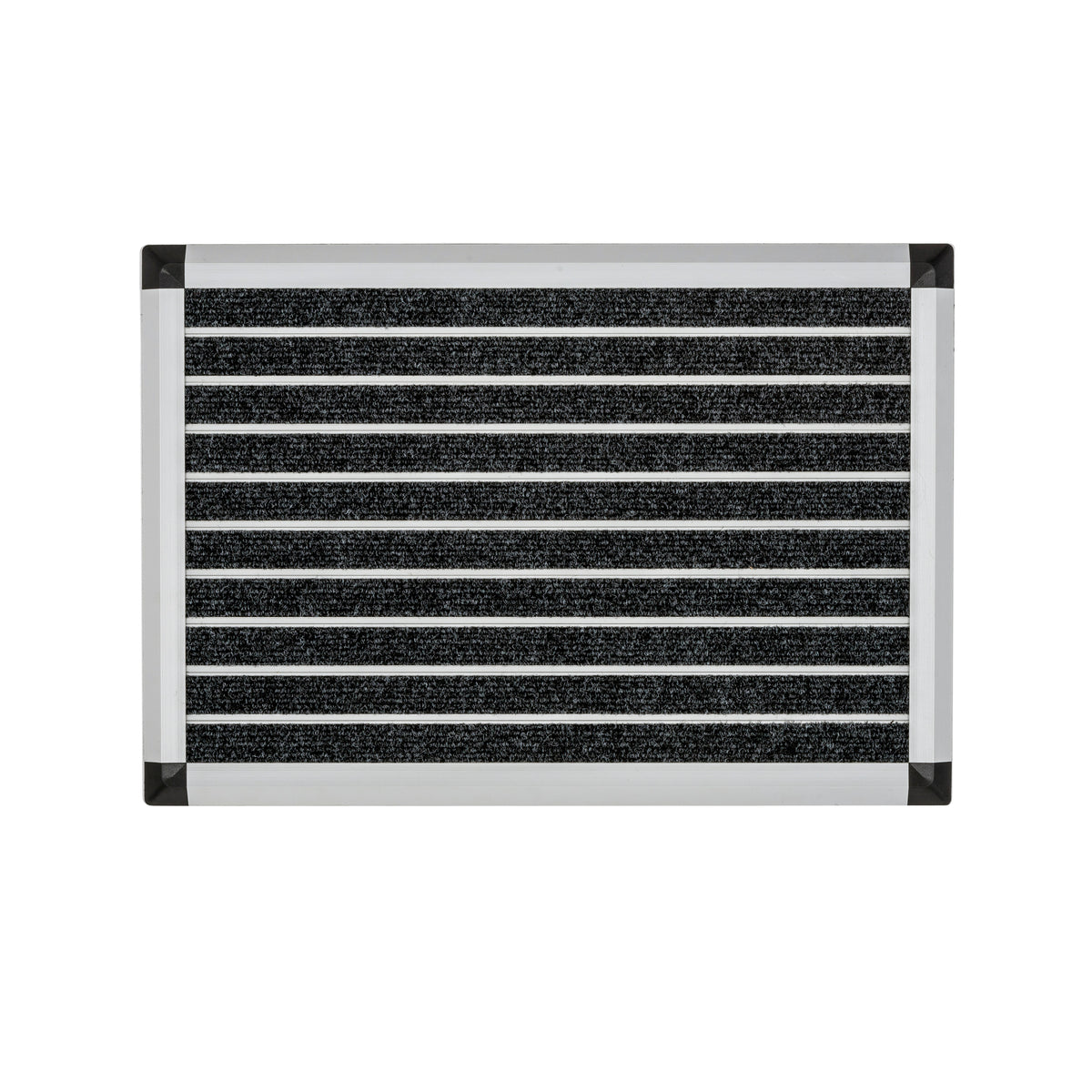 Doortex Alumat Aluminium Indoor Entrance Mat, 40 x 60cm – Dirt & Moisture Trapping Door Mat, Grey