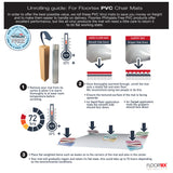 Floortex Advantagemat PVC Chair Mat for Hard Floors – Rectangular with Lip, 90 x 120cm