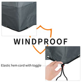 Outsunny Outdoor Furniture Cover, 200 x 86 cm – Water & UV Resistant 600D Oxford Fabric with Pull Cords