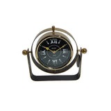 Black Mantel Clock with Silent Sweep Movement – Elegant Tabletop Timepiece, Quiet Operation