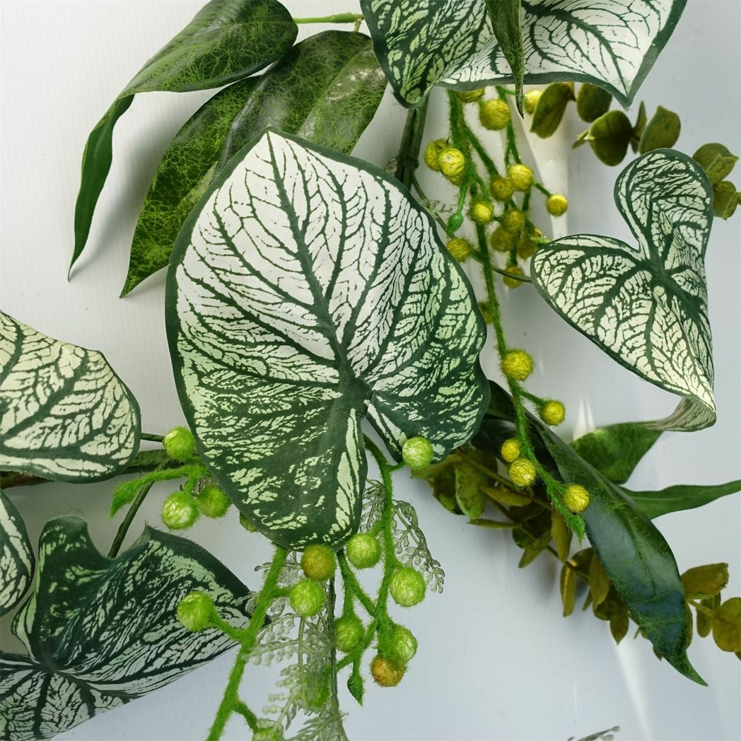 150cm Artificial Hanging Plant – Realistic Alocasia Sinuata Trailing Foliage, Green