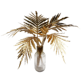 34cm Ridged Ombre Glass Vase – Decorative Home Accent, Brown