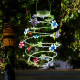 Avilo Hanging Solar Spiral Light with Butterflies – Garden Lantern for Day and Night