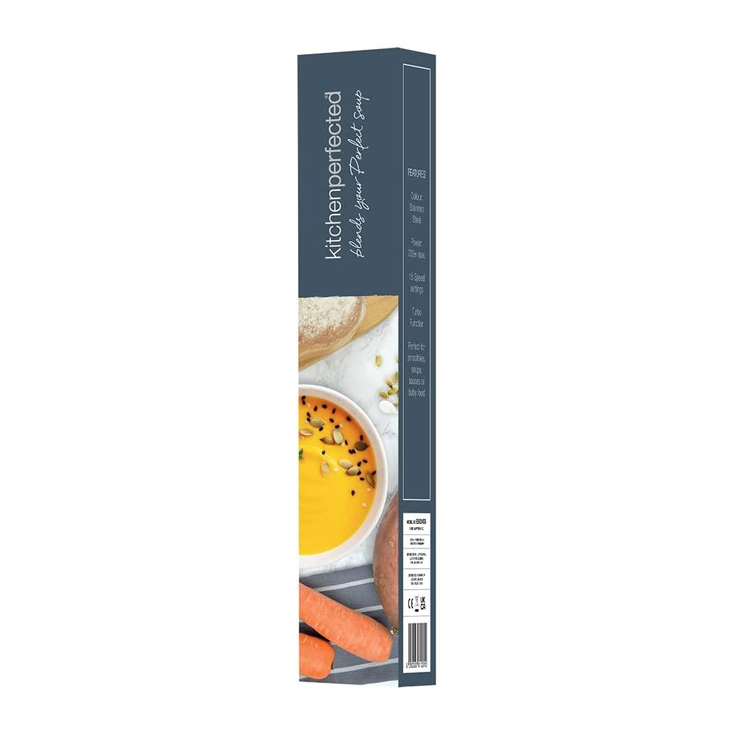 KitchenPerfected 700W Stainless Steel Hand Blender with Copper DC Motor & Detachable Shaft – Quiet Stick Blender