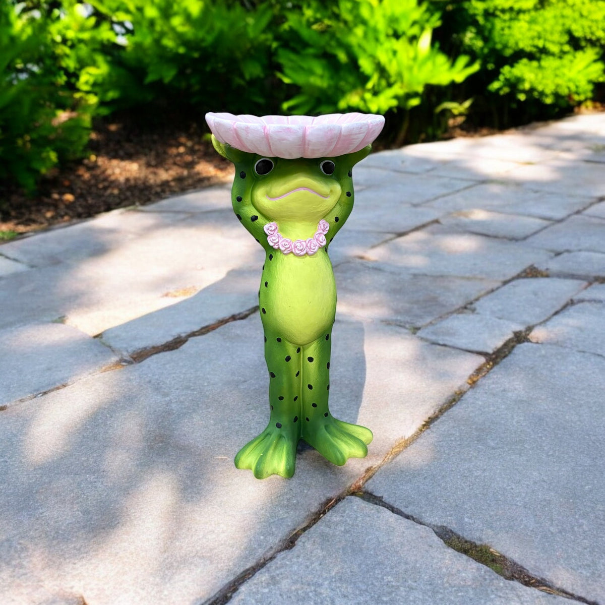 Garden Frog Statue, 61cm – Detailed Indoor and Outdoor Decorative Ornament for Patio and Flower Beds