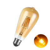 E27 ST64 Vintage Dimmable LED Edison Light Bulb, 8W – Warm Filament Style Retro Lighting