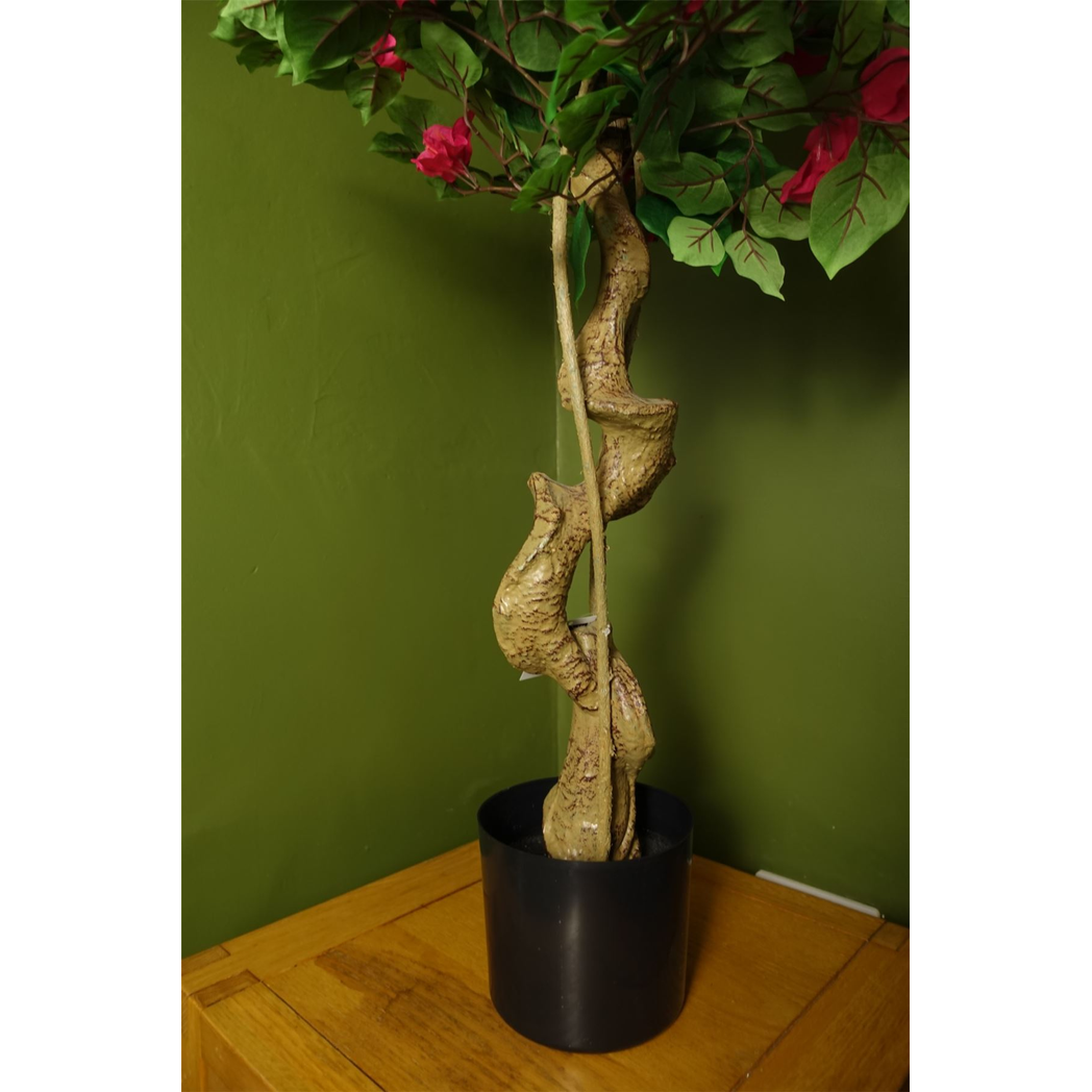 Artificial Pink Japanese Silk Blossom Tree, 150cm – Bougainvillea with Twisted Trunk & Wired Stems