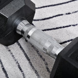 HOMCOM Hexagonal Dumbbell Set, 2 x 10kg with Knurled Handles – Anti-Roll Hand Weights for Home Gym