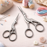 Avilo Stork Scissors, Set of 2 – Vintage-Inspired Decorative Scissors with Age-Old Stork Design