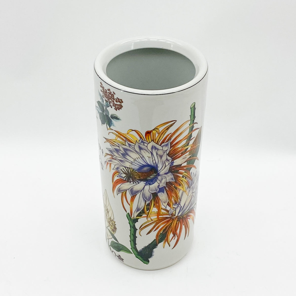 AcaciaHome Ceramic Umbrella Stand – Holder for Canes & Walking Sticks, Entryway Decor, Floral