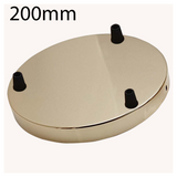 Multi-Outlet Ceiling Rose with 3-Way Outlet, 120mm Diameter – Metal Light Plate for Chandeliers, French Gold