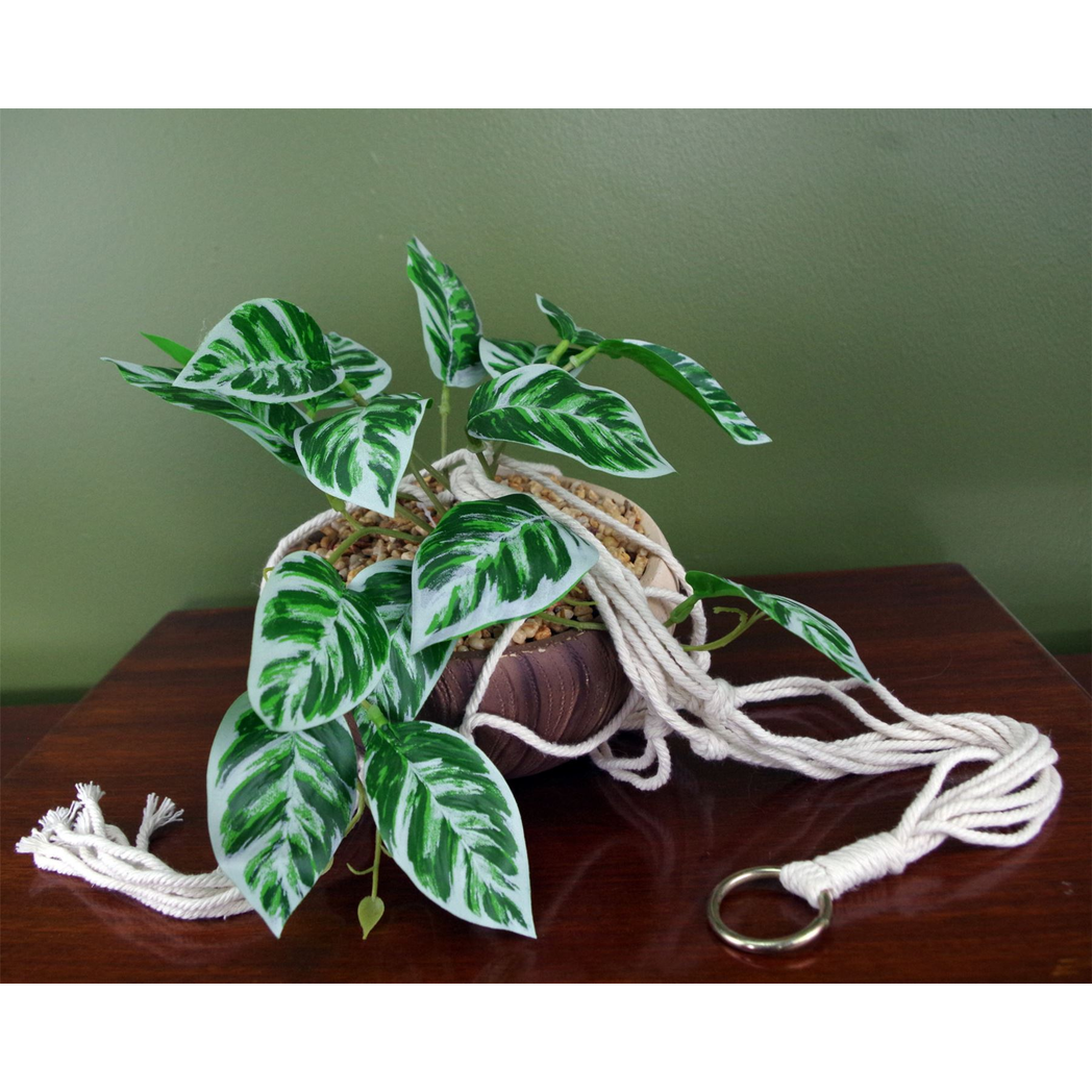 85cm Hanging Artificial Potted Pothos Plant with Planter