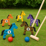 Avilo All Wood Pony Croquet Set – Classic Lawn Game with a Modern Redesign for Family Fun