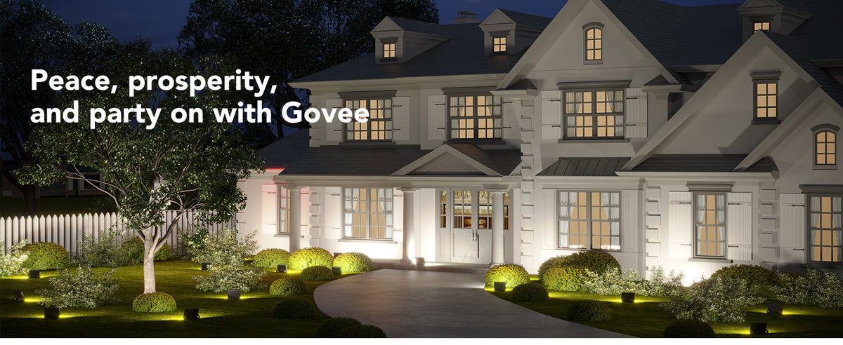 GOVEE RGBICWW Smart LED Flood Lights, 4-Pack – 16 Million Colours, App & Alexa Control