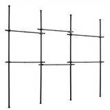Triple Telescopic Clothes Rail with Shelving – Adjustable Wardrobe Organiser, Black