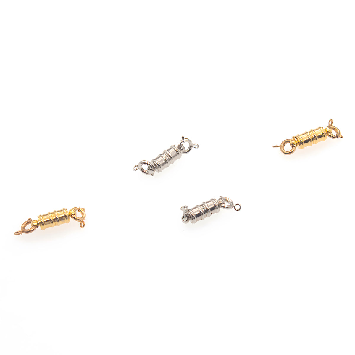 Avilo Magnetic Jewellery Clasps, Pack of 4 – One-Handed Necklace & Bracelet Fasteners, Gold and Silver Tone