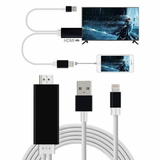 Aquarius Full HD HDMI Cable for 8-Pin Phone and Pad – 1080p Plug and Play TV Adapter, Black