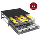 Vinsani Coffee Pod Double Drawer with Sliding Storage – Holds 72 Dolce Gusto Capsules, Kitchen Organiser