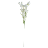 Leaf Artificial Gypsophila Spray with Wired Stem – 65cm White Faux Flowers for Arrangements