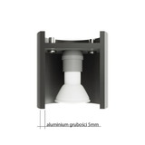 Sollux Lighting Tiube Aluminium Ceiling Light with GU10 Spot – Modern Design, Grey