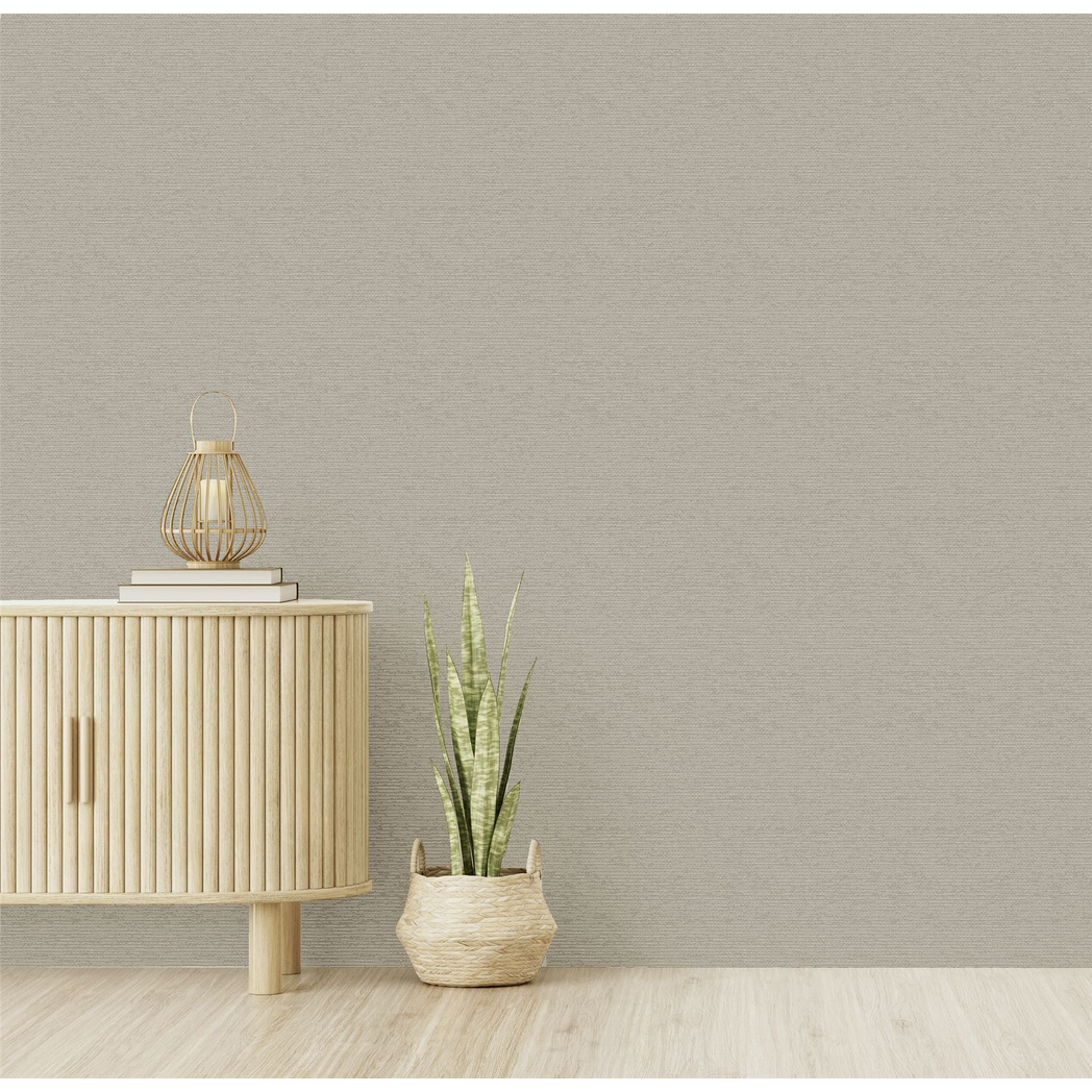 Arthouse Calico Plain Blown Vinyl Wallpaper with Subtle Metallic Hints – Textured Finish, Soft Neutral