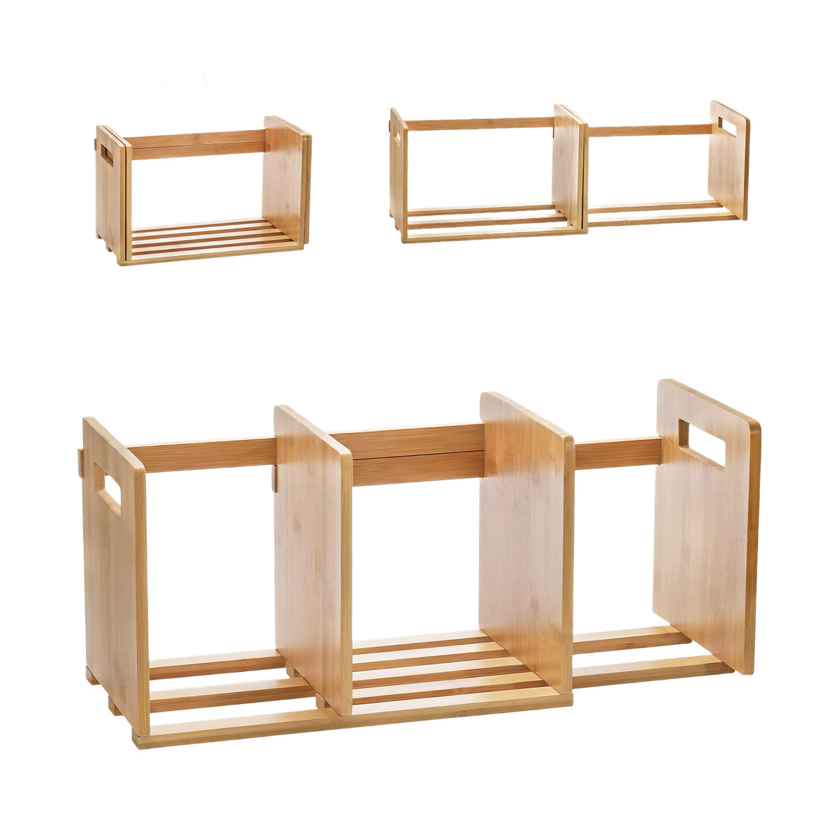 Bamboo Expandable Bookshelf – Attractive Adjustable Book Storage and Organiser