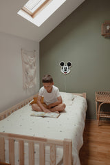 YELLOWPOP Disney Mickey Face LED Neon Sign – White Glow USB Licensed Wall Light with Acrylic Backing