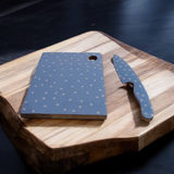 23cm Non-Slip Chopping Board with Knife – Compact Non-Stick MDF Kitchen Prep Board