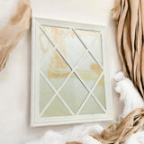 Handcrafted Wall Mirror, 80 x 100cm – Modern Hand-Finished Hanging Mirror, White