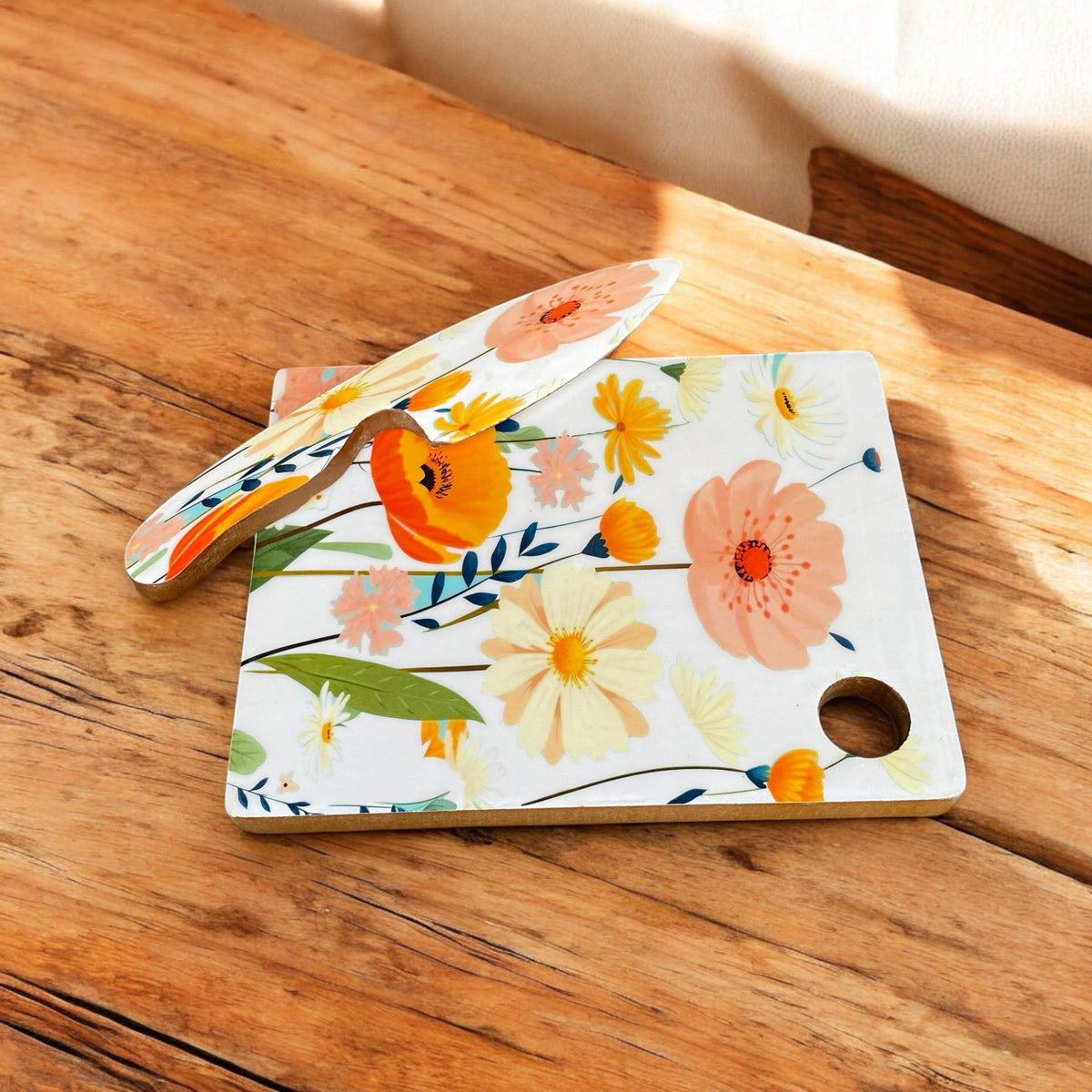 28cm chopping board with knife
