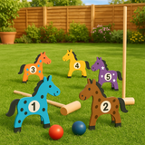 Avilo All Wood Pony Croquet Set – Classic Lawn Game with a Modern Redesign for Family Fun