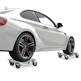 DURHAND Car Wheel Dollies with Lockable Swivel Casters, Set of 2, 680kg Capacity – Vehicle Moving Skates, Grey