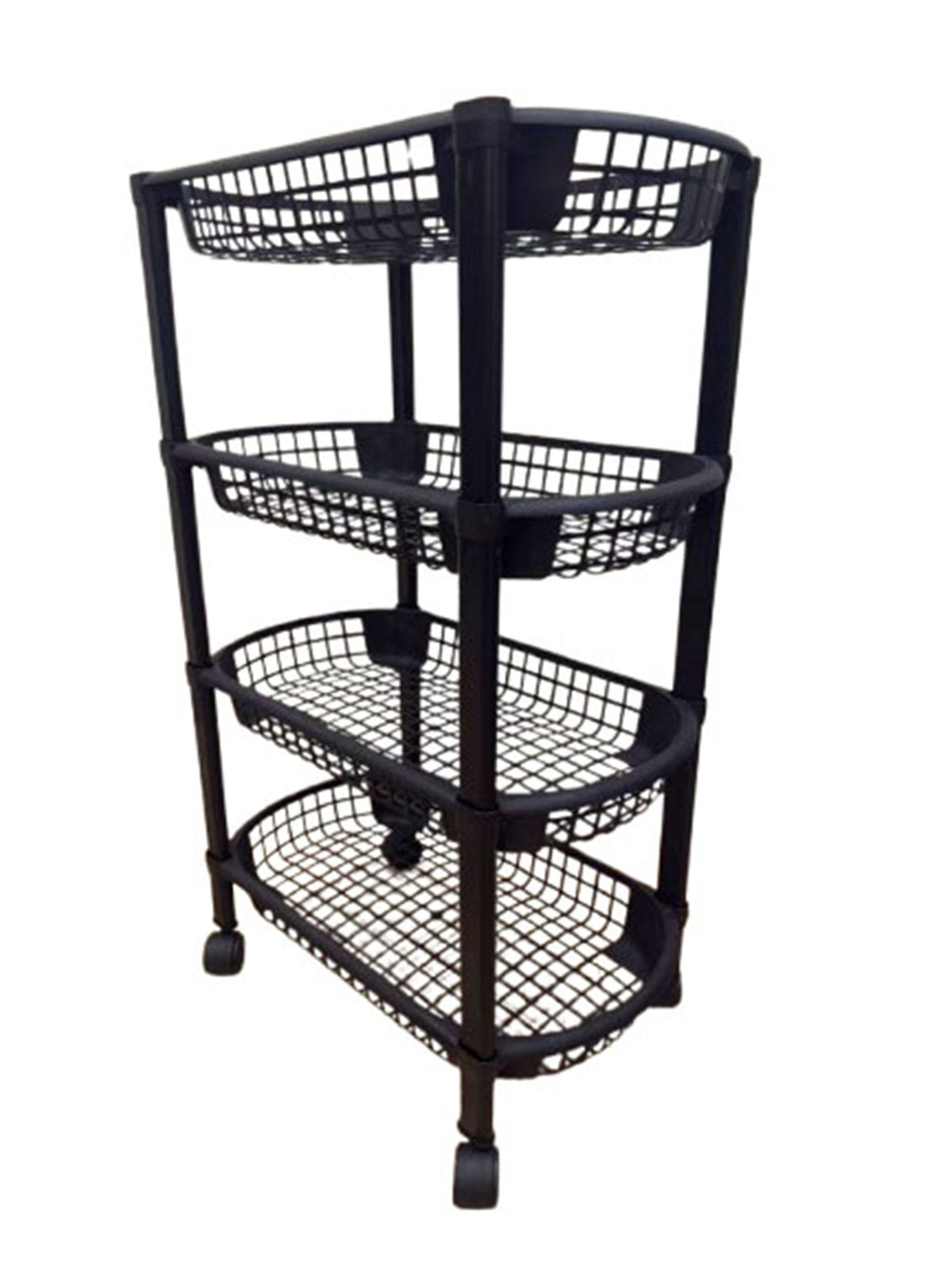 Avilo 4 Tier Rolling Cart – Instant Storage for Kitchen, Bathroom, Utility Room or Garage