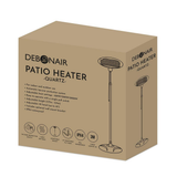 Debonair Adjustable Height Waterproof Quartz Patio Heater, 3 Heat Settings – Indoor & Outdoor Warmth