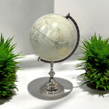 World Globe on Nickel Stand, 53cm Tall – Educational Desktop Map Globe for Children Aged 3+ and Home Decor