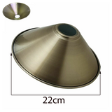 LEDSONE Modern Metal Cone Lampshade, Easy Fit Ceiling Pendant Shade – No Wiring, Green or Brushed Brass