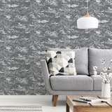 Arthouse Patina Heavyweight Vinyl Wallpaper with Metallic & Glitter Effects – Paste the Paper, Grey and Silver