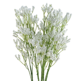 Leaf Artificial Gypsophila Spray with Wired Stem – 65cm White Faux Flowers for Arrangements