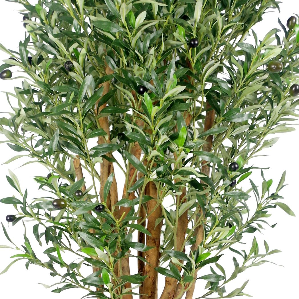 Leaf Luxury Artificial Olive Tree, 125cm with Wired Stems & Moss-Covered Pot – Premium Realistic Faux Plant