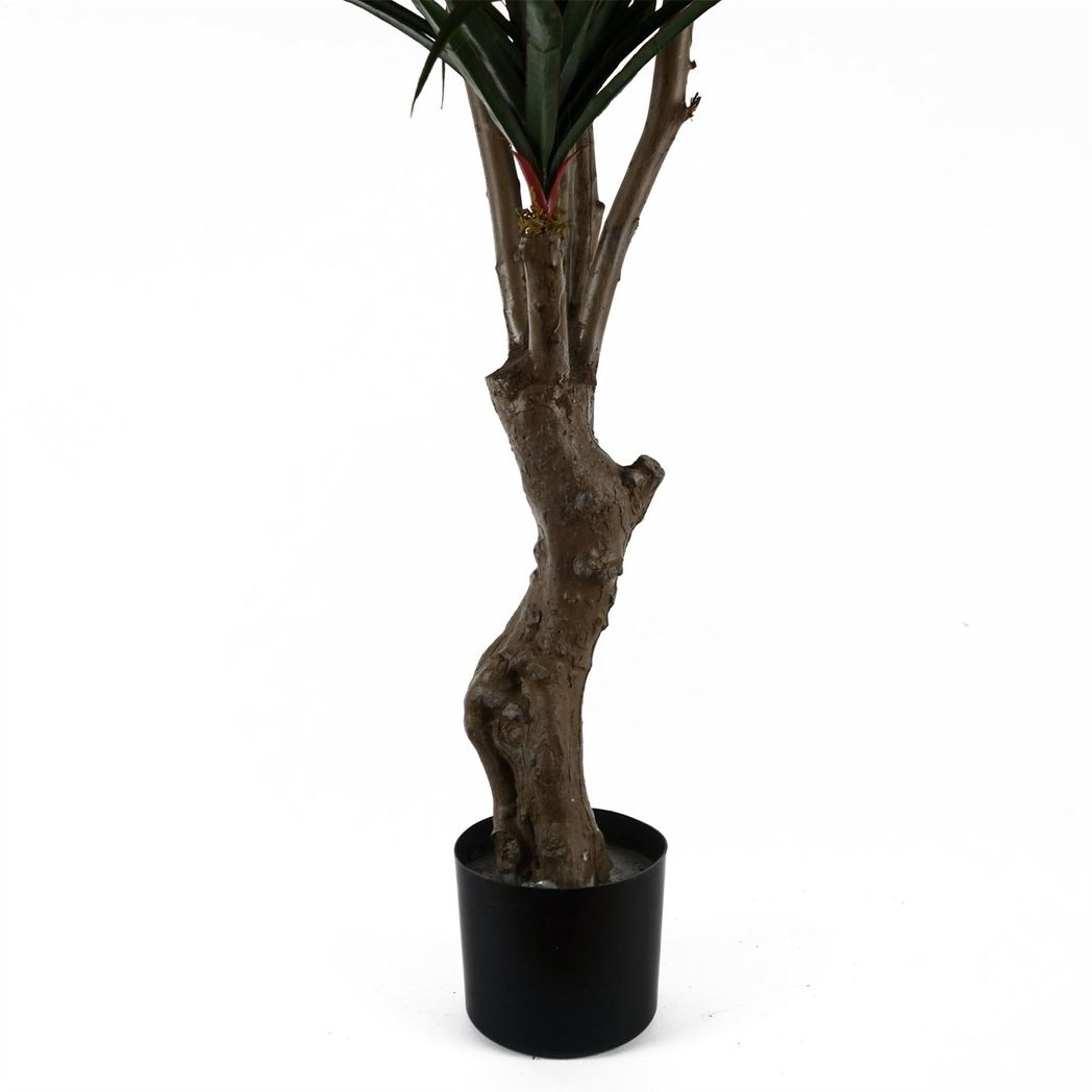 Artificial UV Resistant Yucca Tree, 120cm with 238 Leaves – Outdoor Faux Plant in Weighted Black Pot