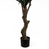 Artificial UV Resistant Yucca Tree, 120cm with 238 Leaves – Outdoor Faux Plant in Weighted Black Pot