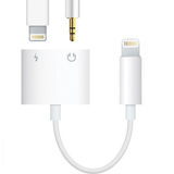 FX Factory Lightning and 3.5mm Audio Adapter – Charge and Listen at Once, Plug and Play, White