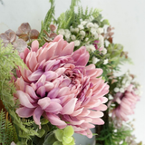 45cm Large Artificial Pink Blossom Floral Wreath on Natural Woven Base – Door Decoration