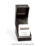 Sekonda Men’s White Dial Watch with Black Leather Strap – Model 1535